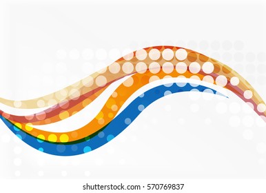 Vector abstract wave lines background. Template background for workflow layout, diagram, number options or web design