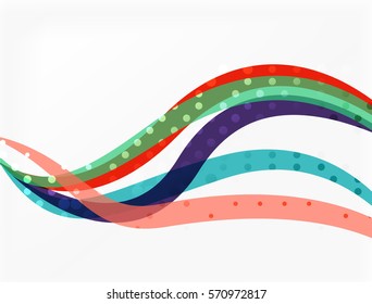 Vector abstract wave lines background. Template background for workflow layout, diagram, number options or web design