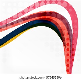 Vector abstract wave lines background. Template background for workflow layout, diagram, number options or web design