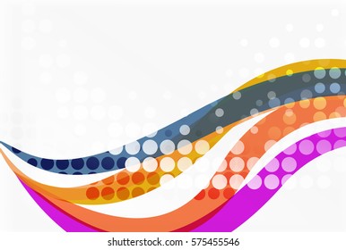 Vector abstract wave lines background. Template background for workflow layout, diagram, number options or web design
