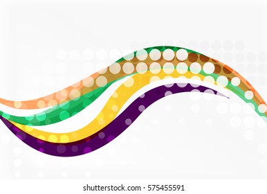 Vector abstract wave lines background. Template background for workflow layout, diagram, number options or web design
