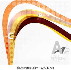 Vector abstract wave lines background. Template background for workflow layout, diagram, number options or web design