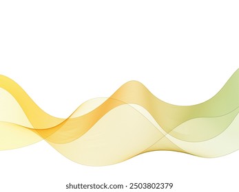 Líneas de onda abstractas del Vector que fluyen dinámicas en colores coloridos del espectro aislados en el fondo blanco