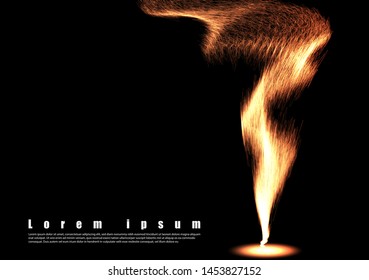 Vector abstract wave lines that flow isolated on a black background for design elements in the concepts of technology, music, etc.