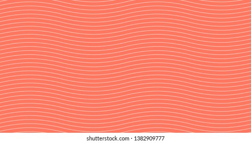 Vector Abstract wave pattern on coral background