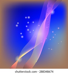 Vector Abstract Wave Texture on Blue Background. Abstract Wave Pattern.
