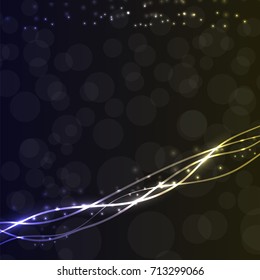 Vector Abstract Wave Texture on Colorful Star Background