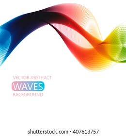 Vector Abstract waves background. Template business brochure design