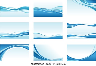 vector abstract waves backgrounds -no mesh- created with Gradient effects