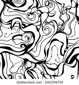 vector abstract waves hair curls pattern