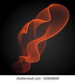 Vector abstract waves and lines background. Curvy design element. 