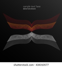 Vector abstract waves and lines background. Curvy design element.  Blend effect. Desktop wallpaper.