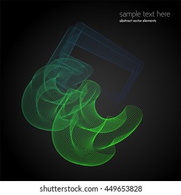 Vector abstract waves and lines background. Curvy design element. Blend effect. Desktop wallpaper.