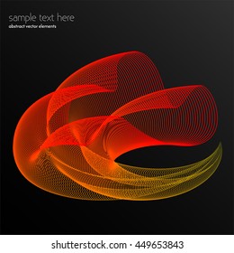 Vector abstract waves and lines background. Curvy design element. Blend effect. Desktop wallpaper.