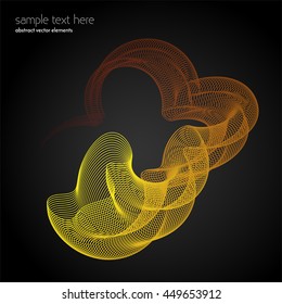 Vector abstract waves and lines background. Curvy design element. Blend effect. Desktop wallpaper.