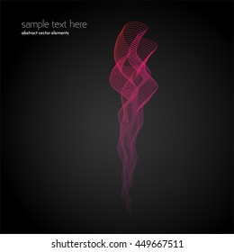 Vector abstract waves and lines background. Curvy design element. Blend effect. Desktop wallpaper.