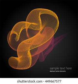 Vector abstract waves and lines background. Curvy design element. Blend effect. Desktop wallpaper.