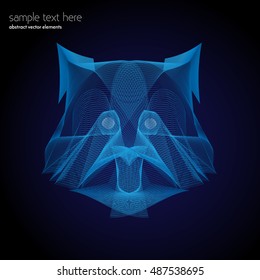 Vector abstract waves and lines background. Curvy design element.Fox made with blend effect. Desktop wallpaper.