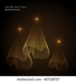 Vector abstract waves and lines background. Curvy design element. Blend effect. Desktop wallpaper.