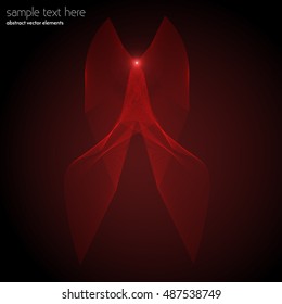 Vector abstract waves and lines background. Curvy design element. Blend effect. Desktop wallpaper.