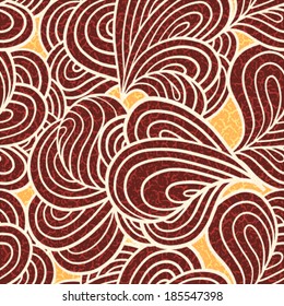 Vector abstract waves and loops seamless pattern