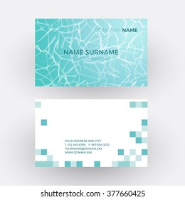 Vector abstract waves in the pool of a spa. Business card