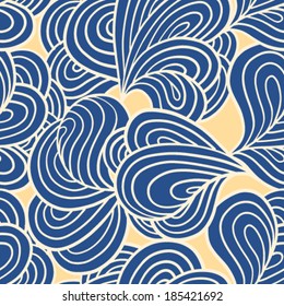 Vector abstract waves seamless pattern
