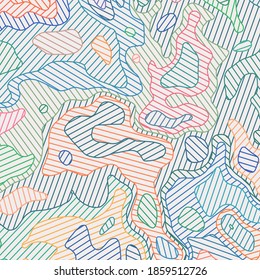 Textura de ondas abstractas vectoriales. Fondo infinito. Se puede utilizar para tarjetas, invitaciones, tejidos, papel pintado, plantilla ornamental para el diseño y la decoración.