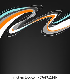 Vector abstract wavy background with blank space