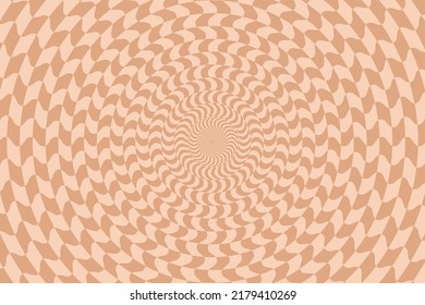 Vector abstract wavy background. Simple illustration with optical illusion, op art.