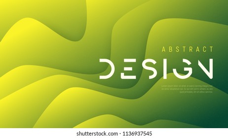 Vector abstract wavy background, trendy minimalist futuristic design with noise texture. Global swatches.