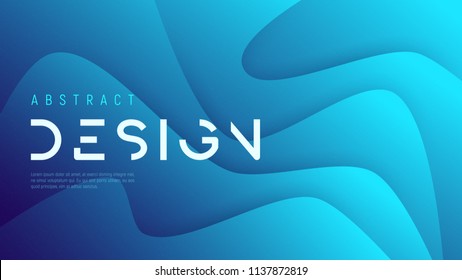 Vector abstract wavy background, trendy minimalist futuristic design with noise texture. Global swatches.