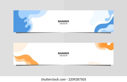 Vector Abstract Wavy Banner Design Web Template