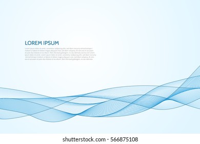 Vector abstract wavy blue background.