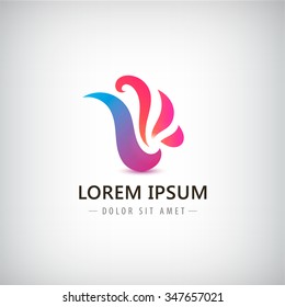 Vector abstract wavy colorful logo, icon. Creative idea for company identity