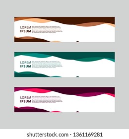 Vector Abstract Wavy Design Banner Web Template