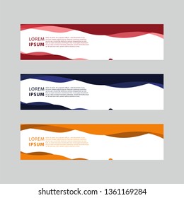 Vector Abstract Wavy Design Banner Web Template
