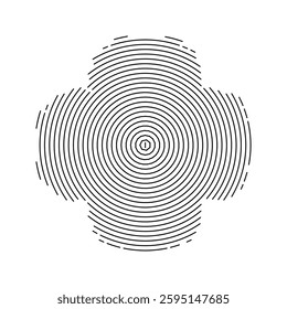 Vector abstract wavy halftone shape. Isolated pop art dotted texture