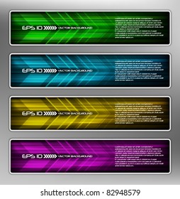 vector abstract web banner, creative design