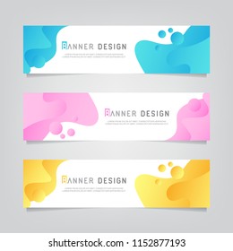 Vector abstract web banner design template. Collection of web banner template. Abstract geometric design banner web template on grey background. Header footer Web Design Elements