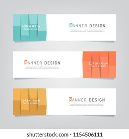 Vector abstract web banner design template. Collection of web banner template. Abstract geometric design banner web template on grey background. Header footer Web Design Elements