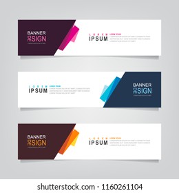 Vector abstract web banner design template. Collection of web banner template. Abstract geometric web design banner template isolated on grey background. Header - landing page Web Design Elements