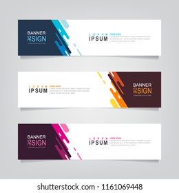 Vector abstract web banner design template. Collection of web banner template. Abstract geometric web design banner template isolated on grey background. Header - landing page Web Design Elements