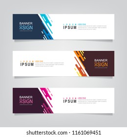 Vector abstract web banner design template. Collection of web banner template. Abstract geometric web design banner template isolated on grey background. Header - landing page Web Design Elements