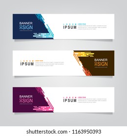 Vector abstract web banner design template. Collection of web banner template. Abstract geometric web design banner template isolated on grey background. Header - landing page Web Design Elements