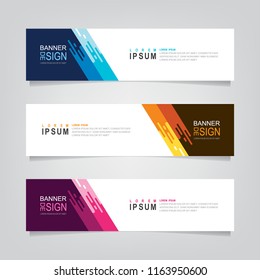 Vector abstract web banner design template. Collection of web banner template. Abstract geometric web design banner template isolated on grey background. Header - landing page Web Design Elements