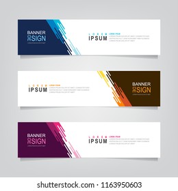 Vector abstract web banner design template. Collection of web banner template. Abstract geometric web design banner template isolated on grey background. Header - landing page Web Design Elements