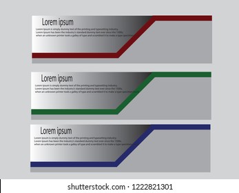 vector abstract web banner design template. Abstract geometric design banner web template Header footer Web Design Elements. Collection of web banner template