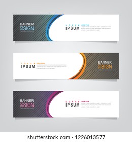 Vector abstract web banner design template. Collection of web banner template. Abstract geometric web design banner template isolated on grey background. Header - landing page Web Design Elements