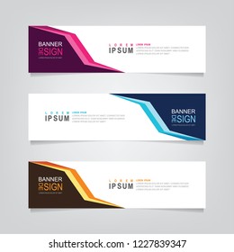 
Vector abstract web banner design template. Collection of web banner template. Abstract geometric web design banner template isolated on grey background. Header - landing page Web Design Elements